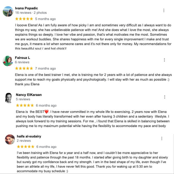 Inch by Inch Online Fitness Program Google Reviews