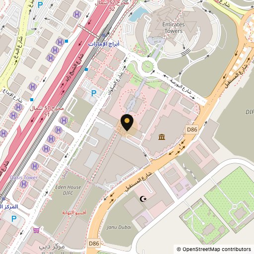Map showing Fitness First at DIFC Gate Building 3, Dubai